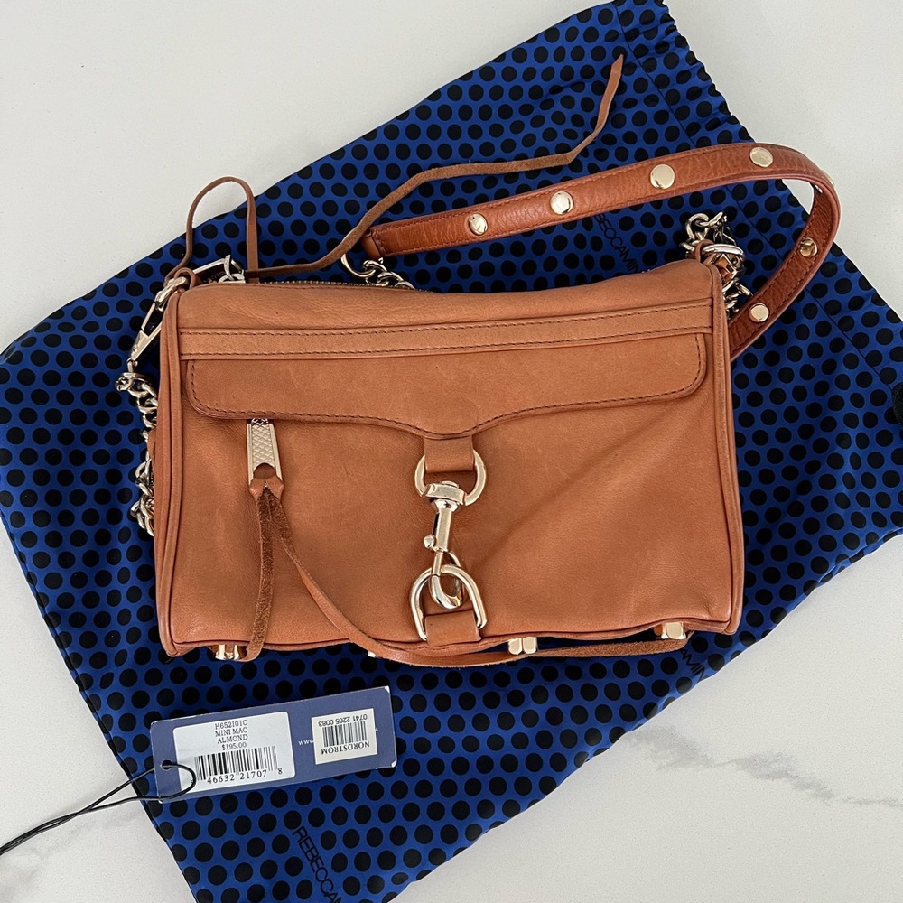 Rebecca Minkoff Mini Mac Crossbody Bag in Almond